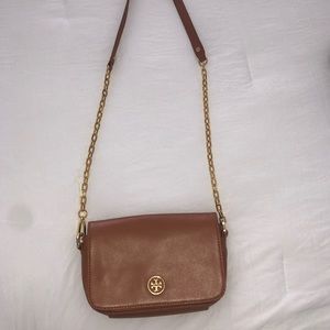 Tory Burch saddle/tan crossbody bag